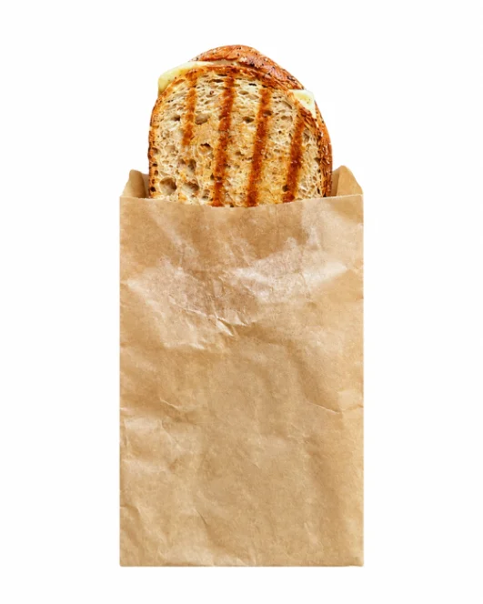Bakpapieren grillzakje met tosti